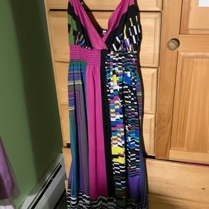 Multi pattern dress
